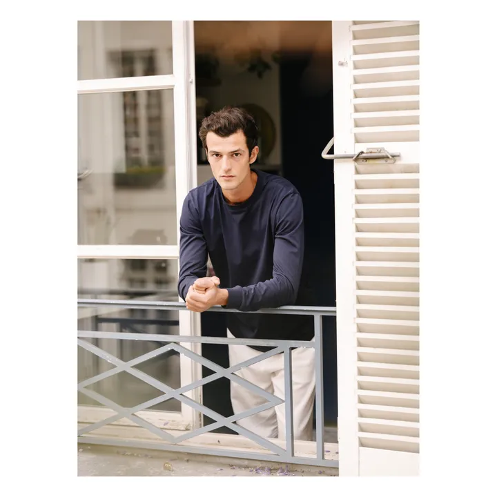 Talc T-shirt Manches Longues Sagace | Bleu marine