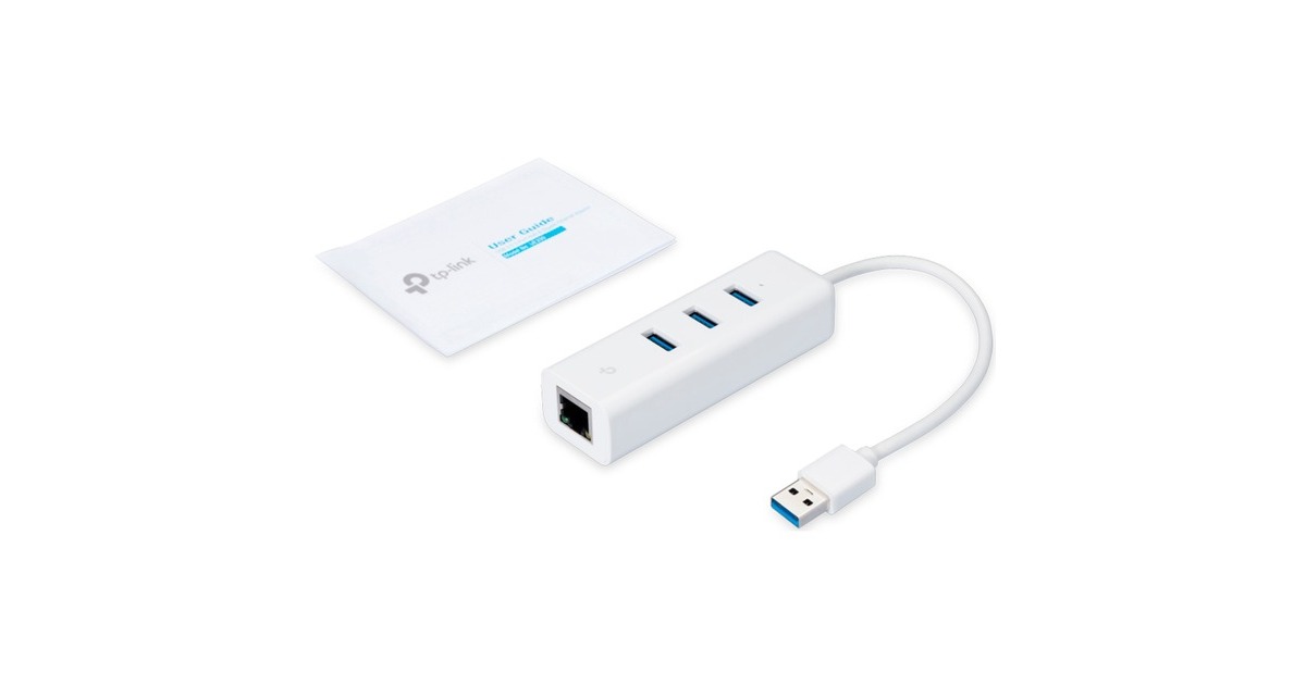 TP-LinkUE330 3-Port USB 3.0 + Gigabit LAN usb-hub  (Wit)
