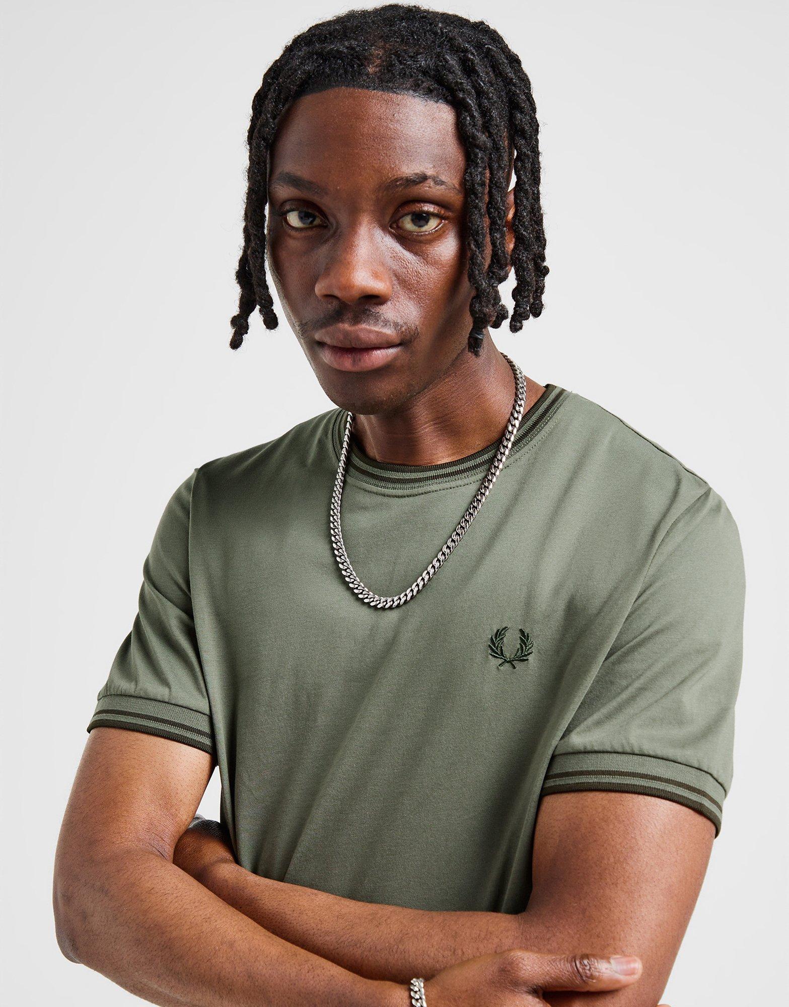 Fred Perry T-Shirt à Manches Courtes Twin Tipped Ringer Homme