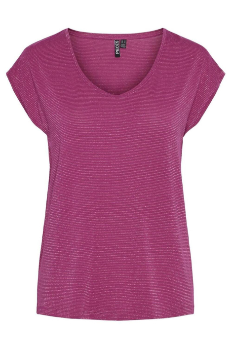 Pieces paarse dames t-shirt