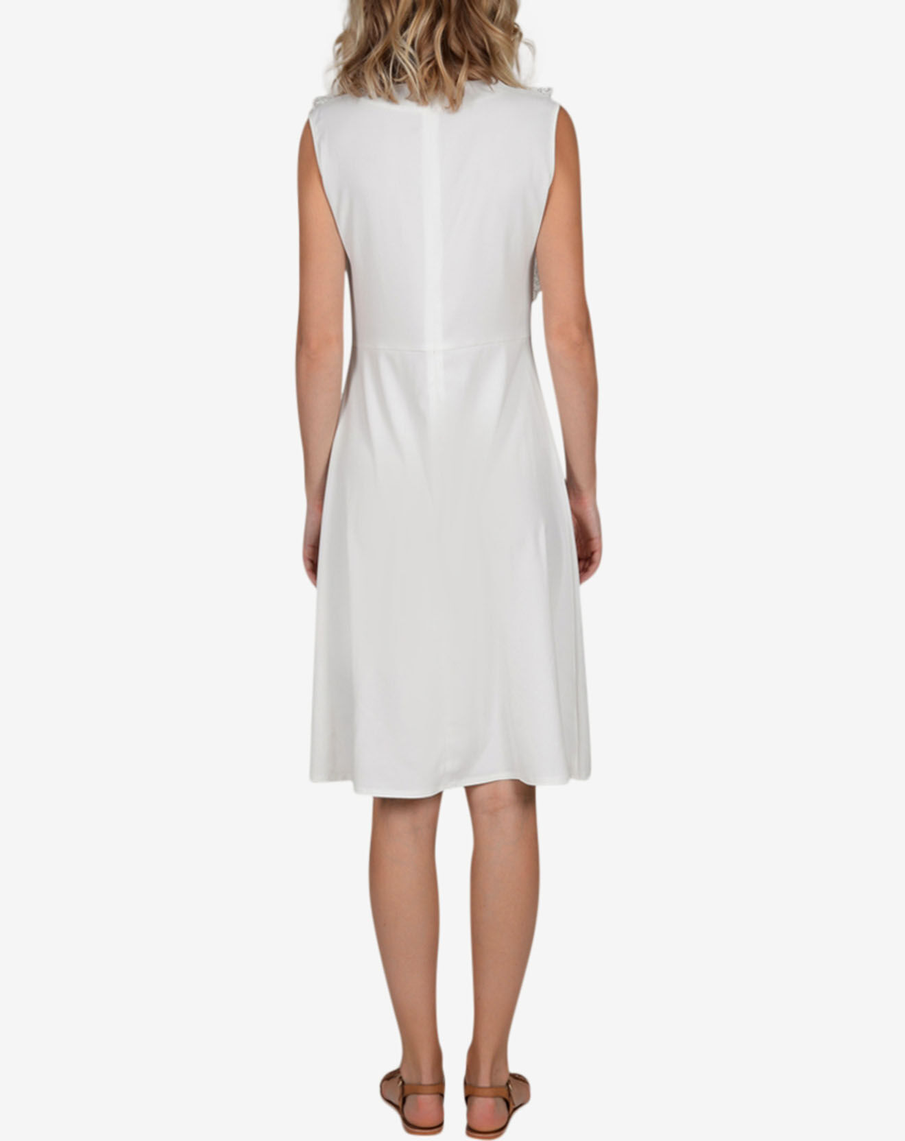 Molly Bracken Robe mi-longue trapèze blanche