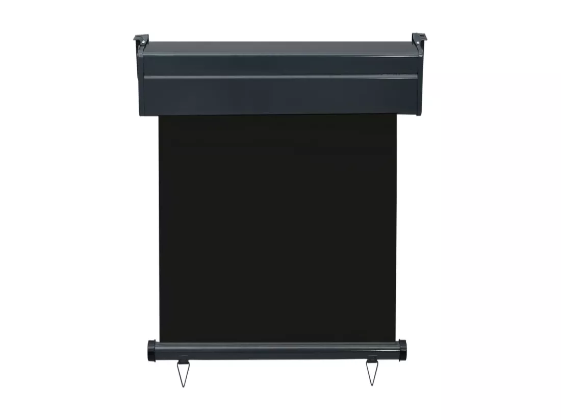Auvent paravent store brise-vue noire 60 x 250 x 50 cm 02_0007036