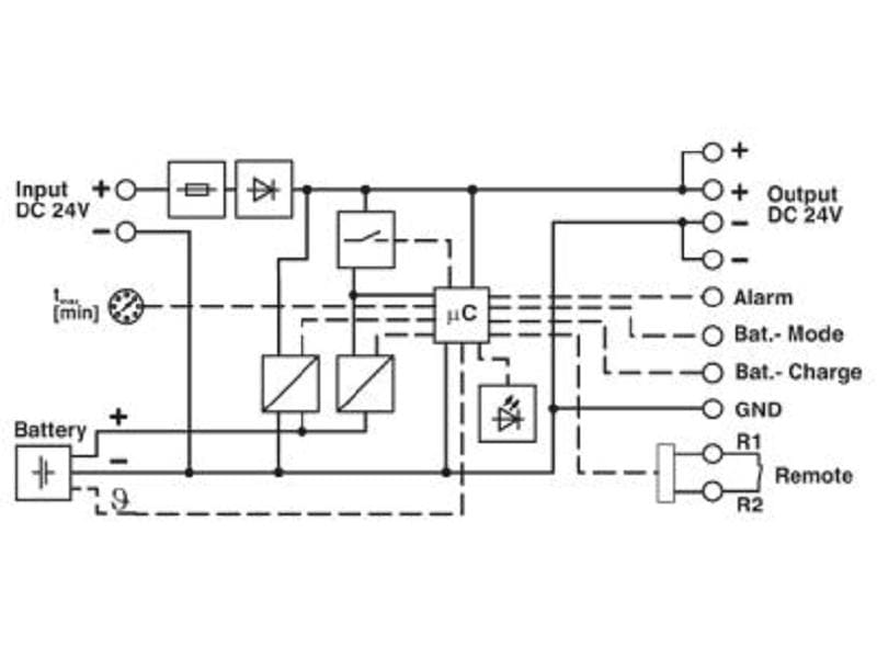 Phoenix Contact DIN-Schienennetzgerät 46 W, 24 V STEP-UPS 24DC, 24DC, 3A, Netzteil für Din Schienen montage mit integriertem Batteriemodul 46WH