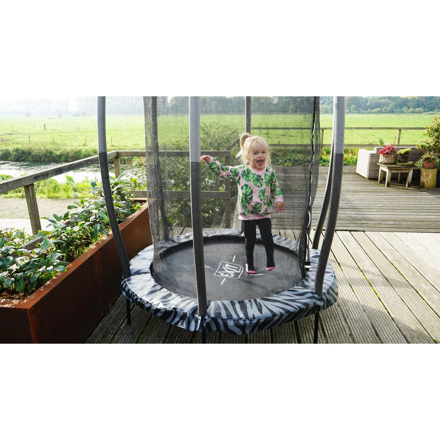 EXIT Tiggy Junior Trampolin mit Sicherheitsnetz ø 140 cm, schwarzgrau