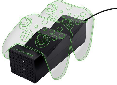 Trust GXT 250 Dubbel Oplaaddock - Xbox Series X - Xbox Series S - Zwart