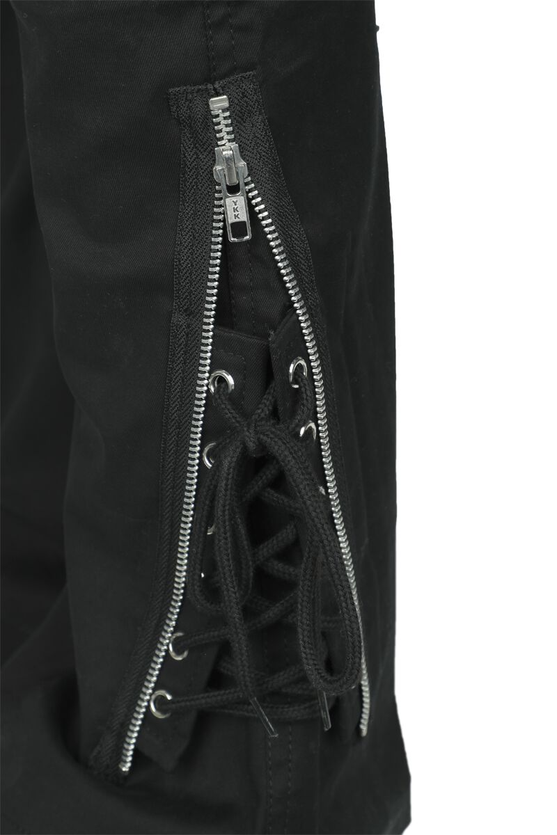 Grace - Pantalon avec crânes & laçages | Gothicana by EMP Pantalon en toile