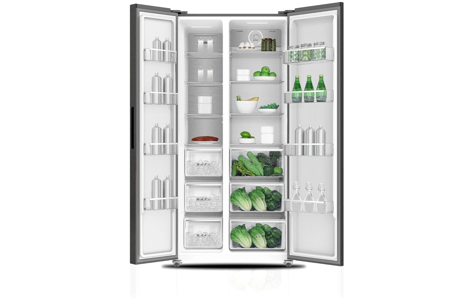 Foodcenter ECOFC683 Dunkelgrau<br>Side by Side Kühl- und Gefrierteil