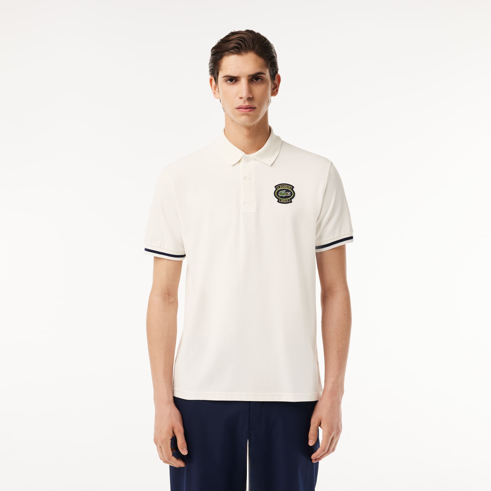 Polo Golf Ultra-Dry anti-UV Manches Courtes - Blanc - Lacoste - Homme