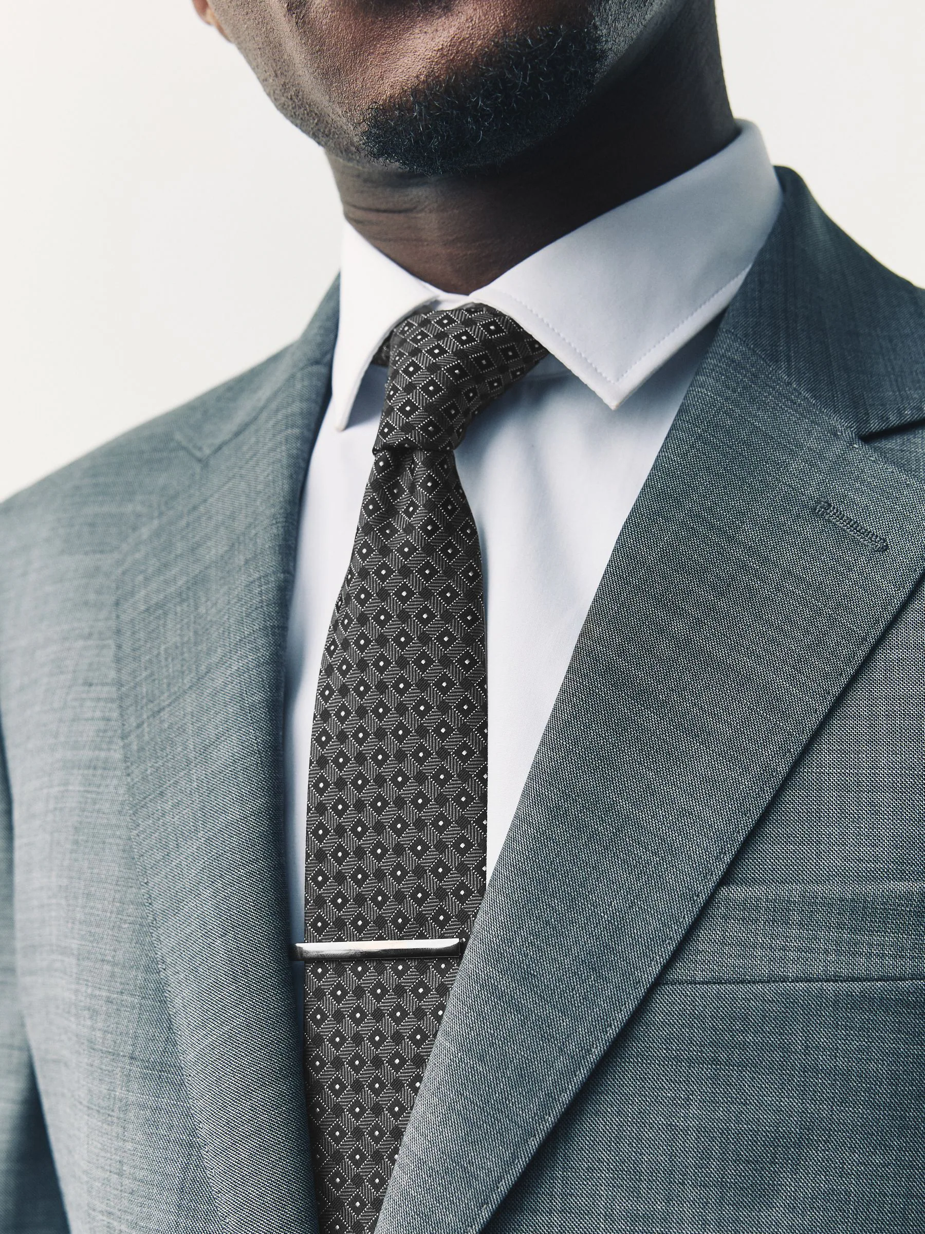 Zwart - Textured Clip Ties 2 Pack