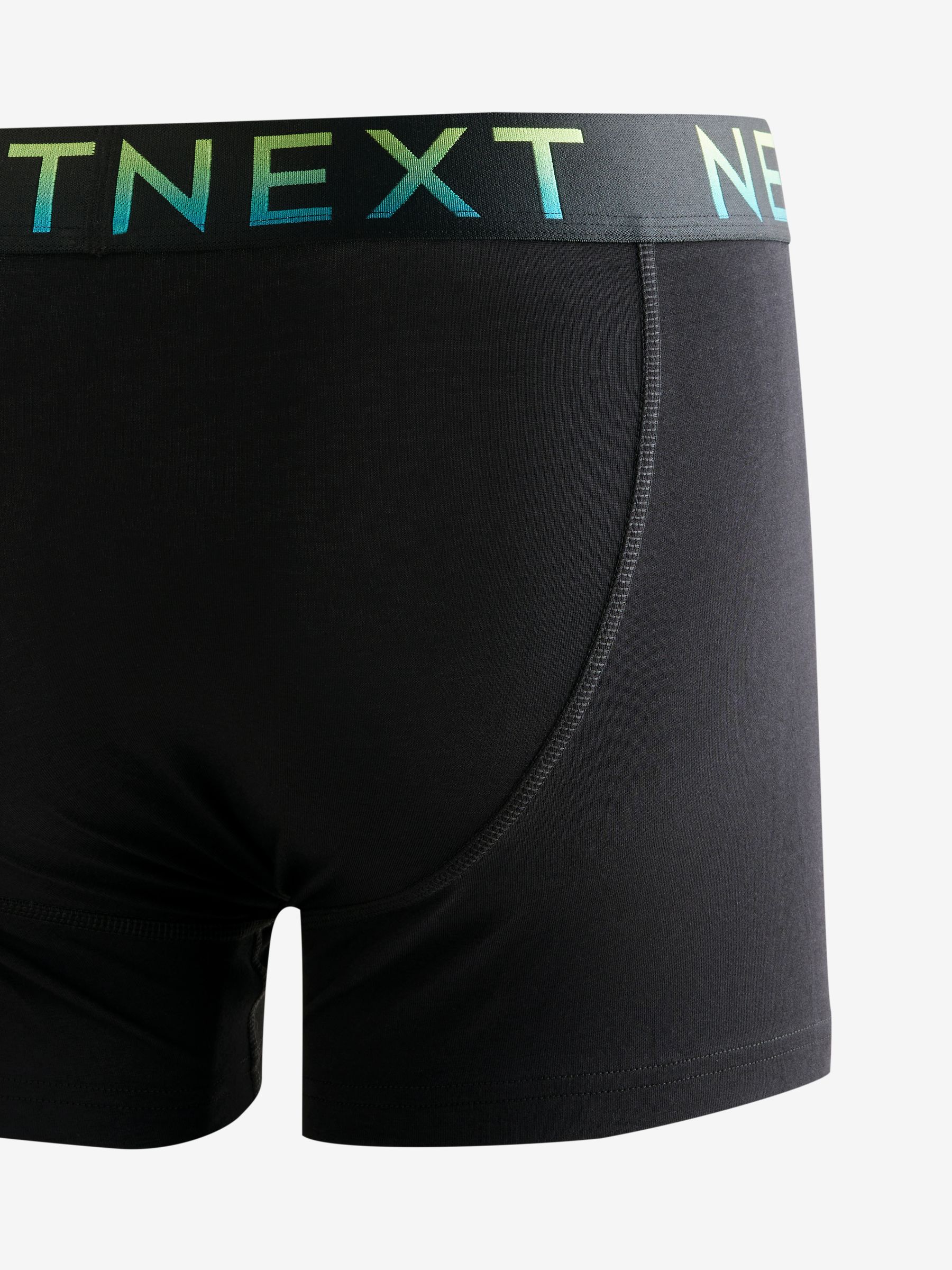 Zwart met ombré gekleurde taillebanden - Katoenrijke trunk boxershorts verpakking van 10