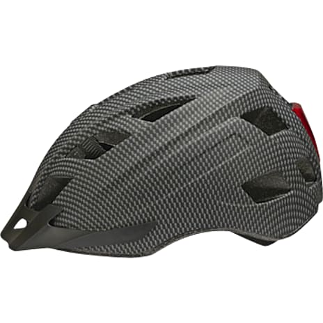 CSI cykelhjelm med lys - carbon