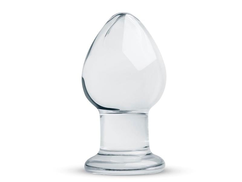 Glass Glass Butt Plug No. 26 Verführerisch geformter, transparenter Buttplug aus Glas