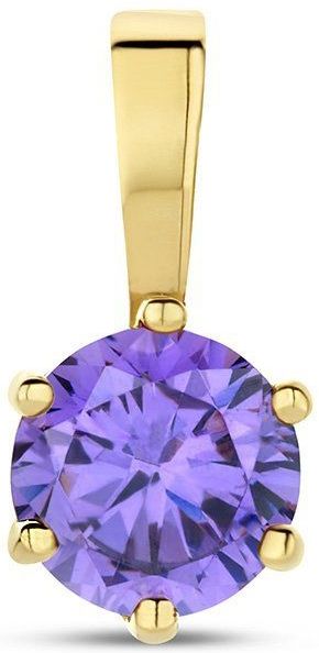Hanger - Geelgoud - 14K - Geboortesteen Zirkonia - 9x4.2mm