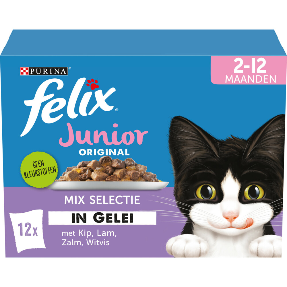 Felix Original Pouch in Gelei Junior Mix12 stuks