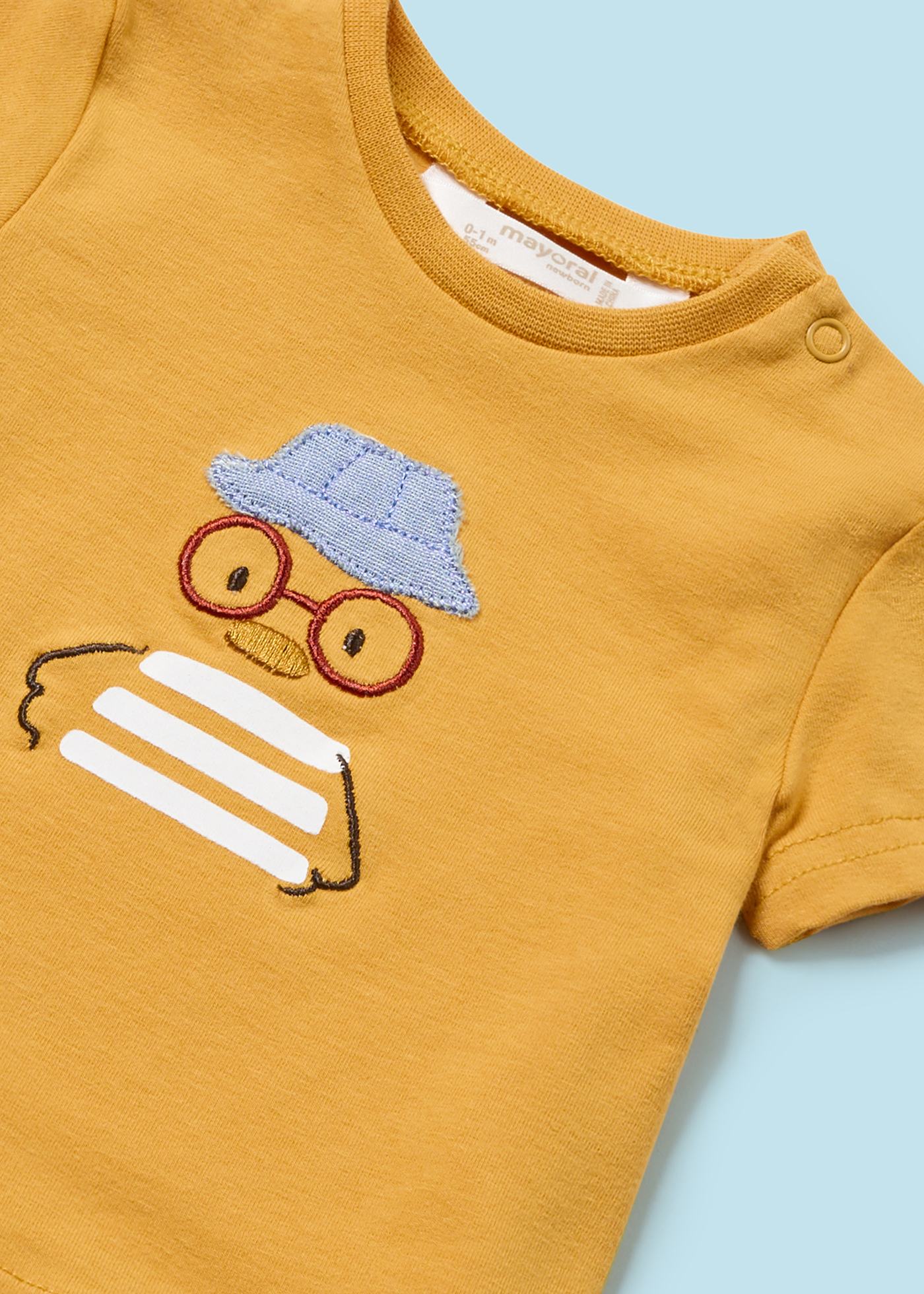 Conjunto de algodão Better Cotton de 2 peças para recém-nascidos, cor milho.