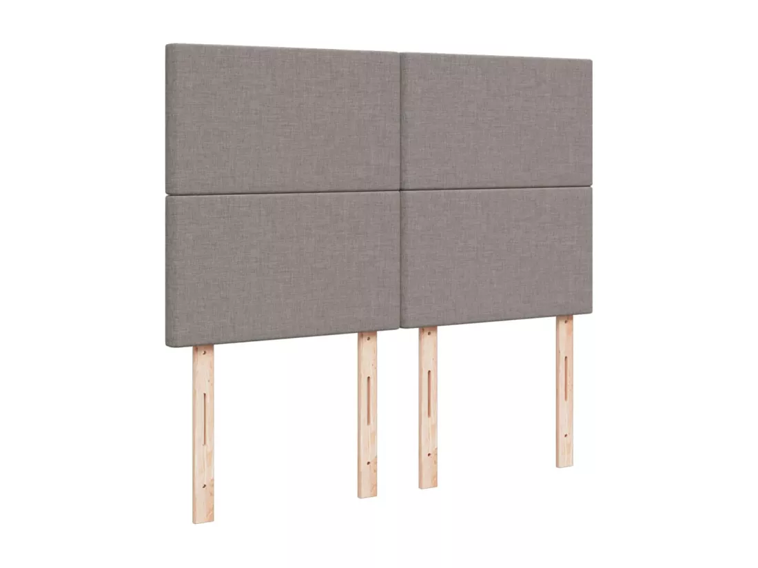 Sommier à lattes de lit avec matelas Taupe 160x200 cm Tissu