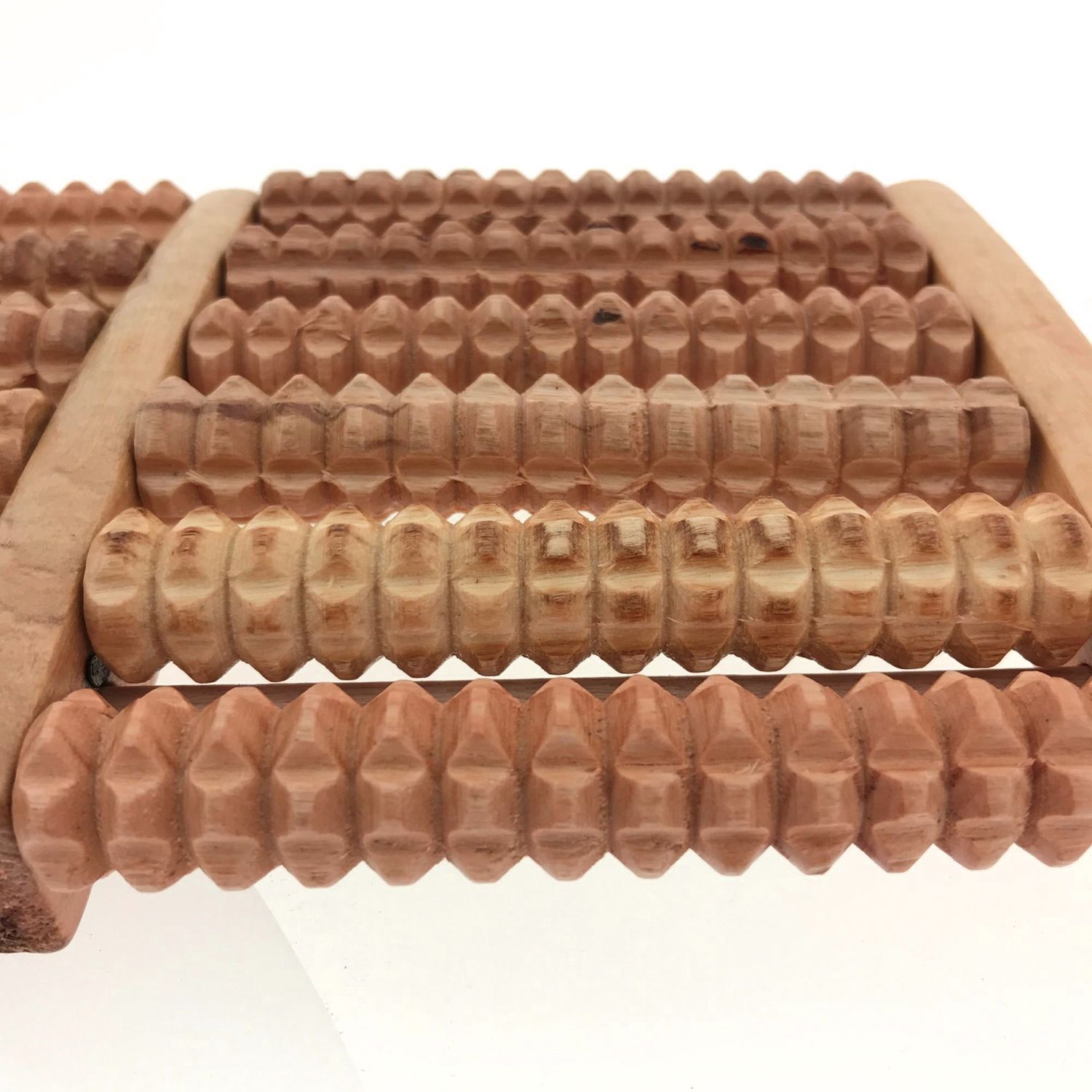 Dewello® Hochwertiger Fußroller, Fußmassage, Stressreduzierung, Entspannung, aus Holz, 2 x 6 Rollen, über 1000 Massagenoppen