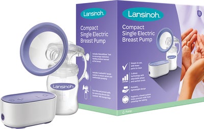 Lansinoh Single Elektrisk Brystpumpe Hvit/Lilla