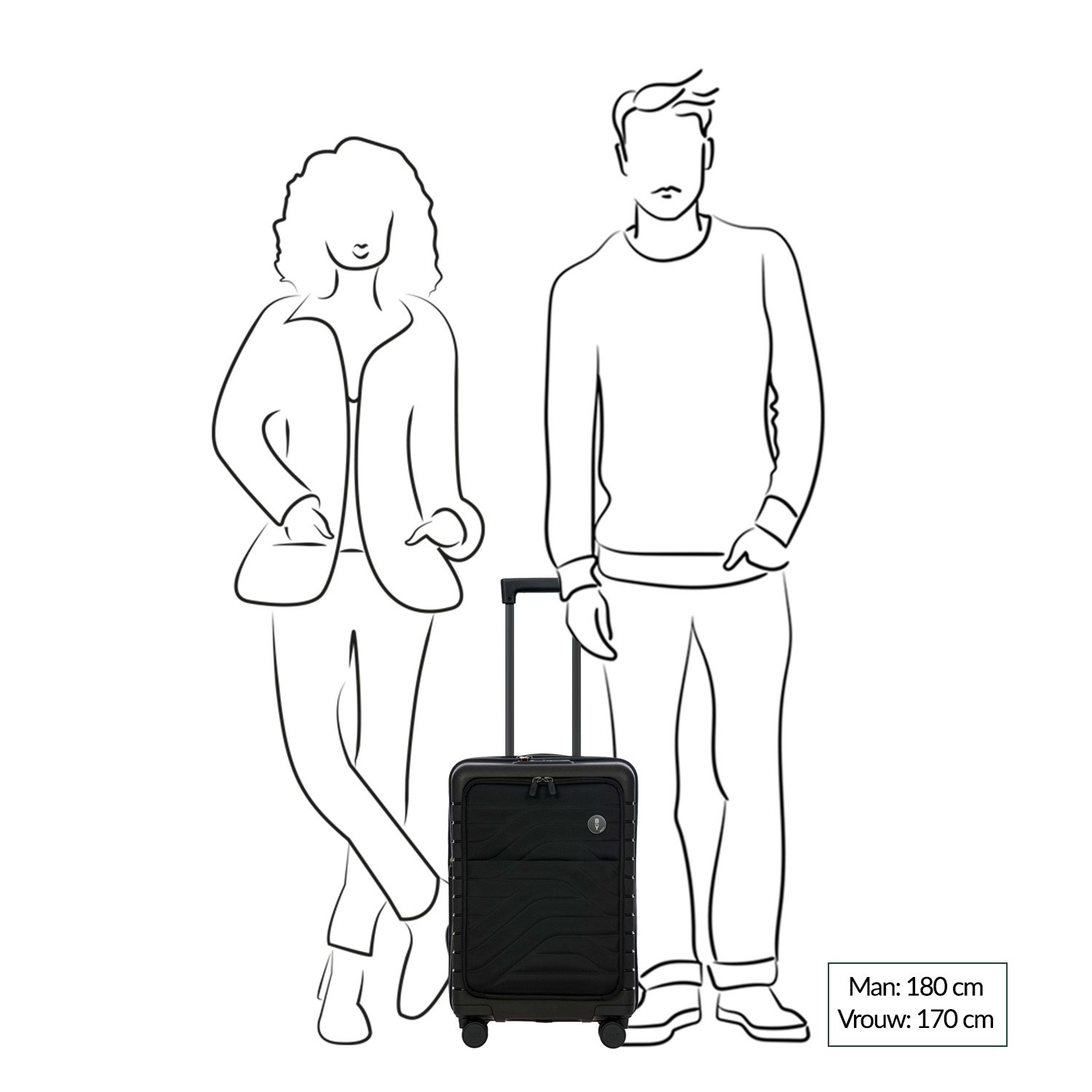 Bric's Ulisse Cabin Trolley 55 Expandable Pocket black