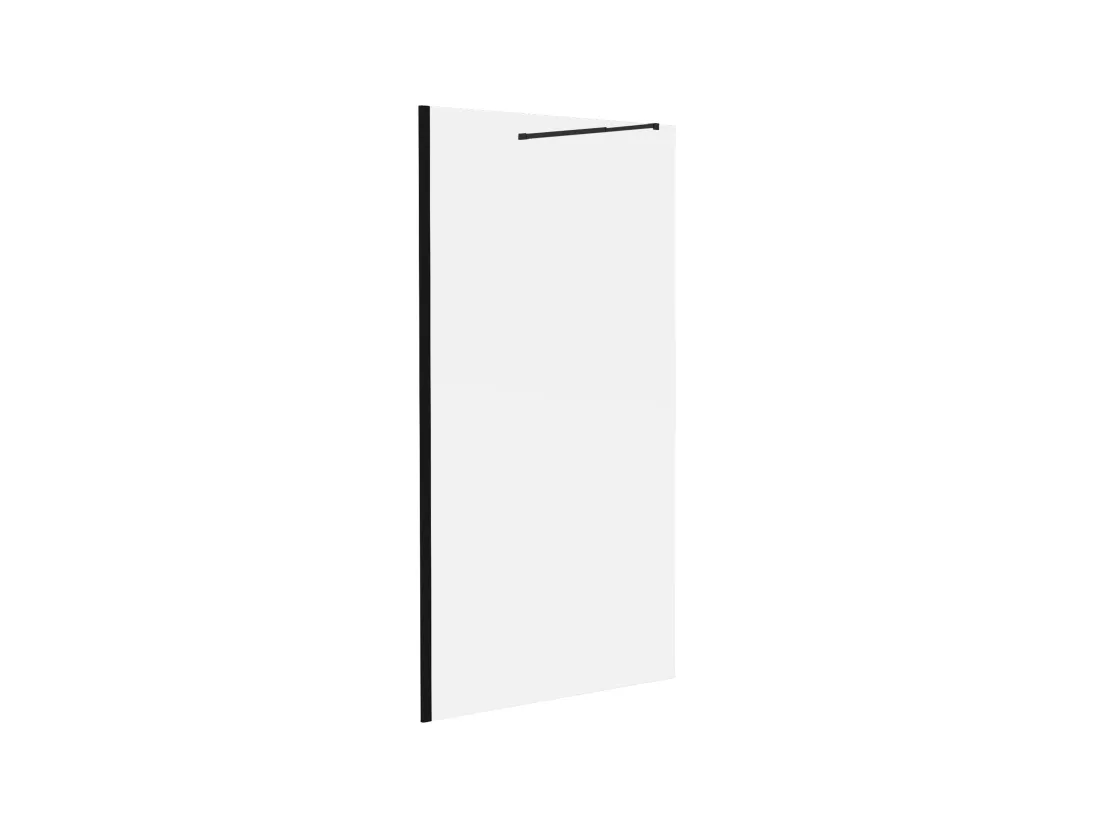 Paroi de douche à l'italienne - Noir mat - Verre 6 mm - 140x200 cm - DAREN