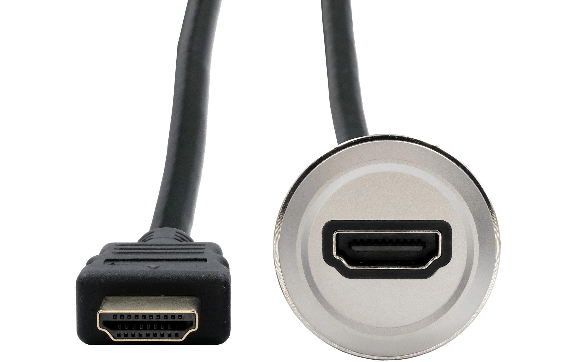 Adapterkabel EX-49180 Buchse zu SteckerExsys Einbau-Adapter Metall HDMI Buchse zu Stecker, 30 cm