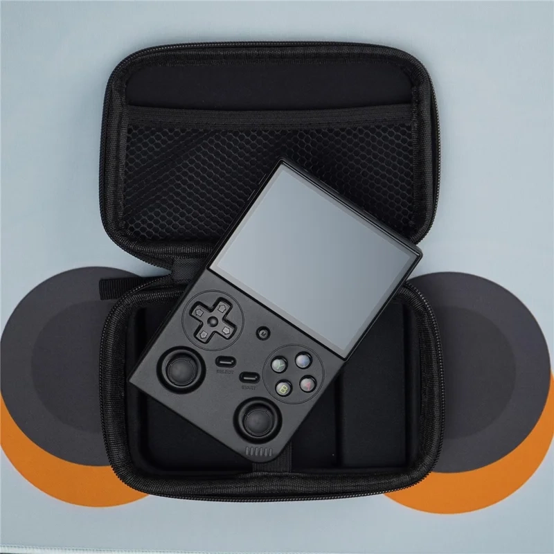 Reise Box Schutztasche Hartschale für Anbernic RG35XX Pro mit Handschlaufe - Schwarz