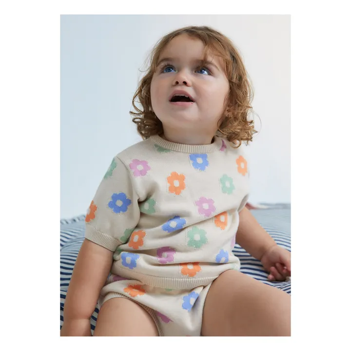 the new society Pull Manches Courtes Kent Baby | Beige