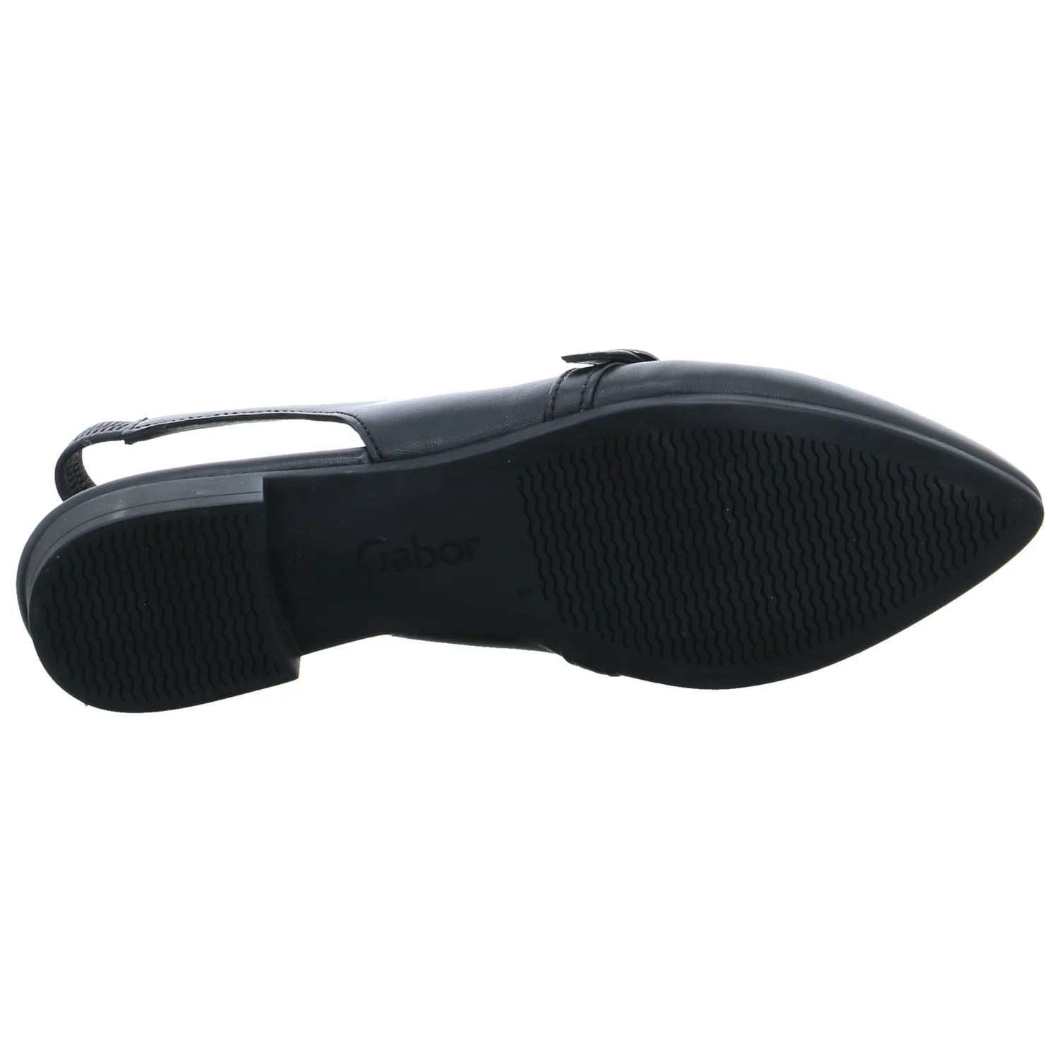 GABOR Slingpumps Schwarz Leder