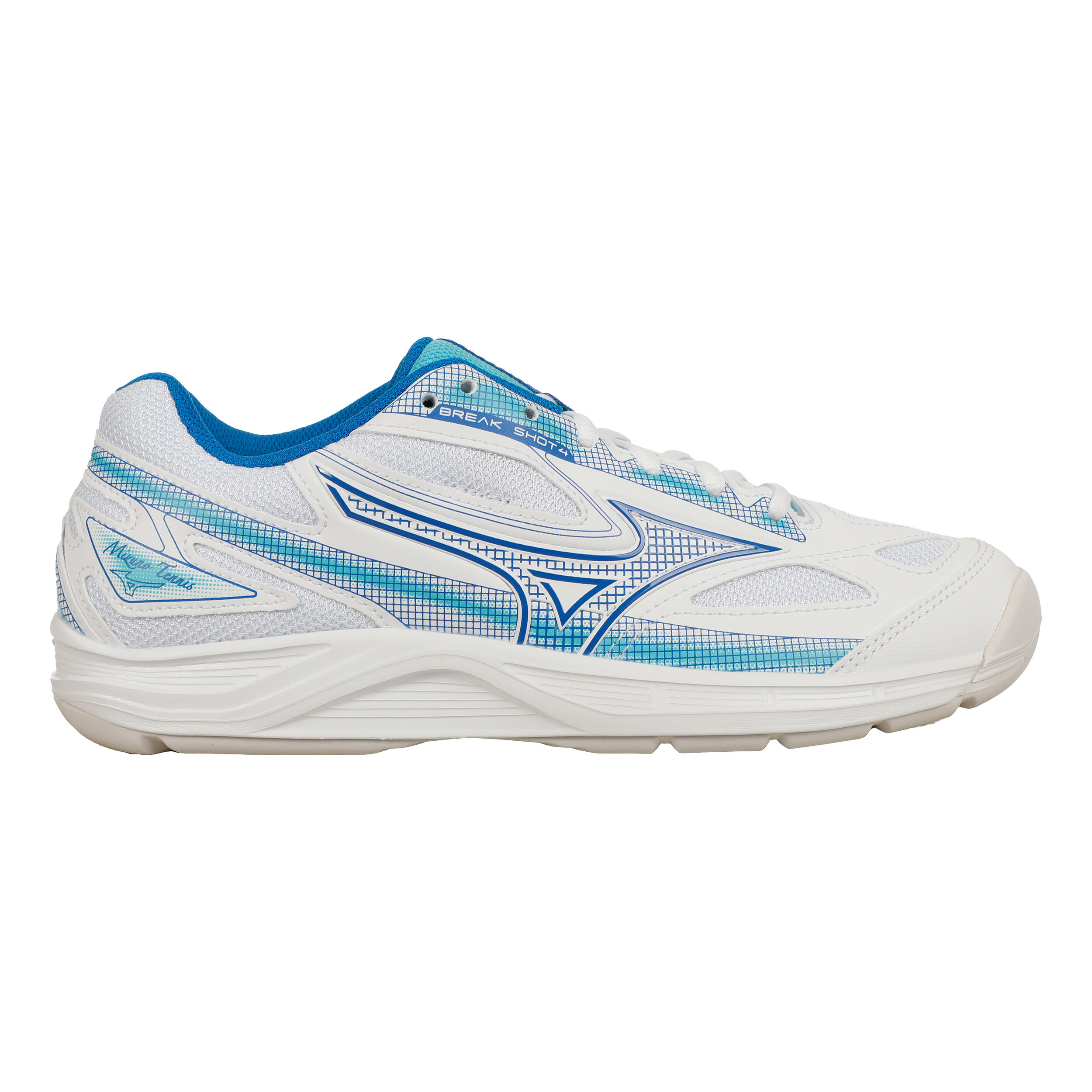 Mizuno Break Shot Chaussure Moquette Femmes - Blanc , Bleu