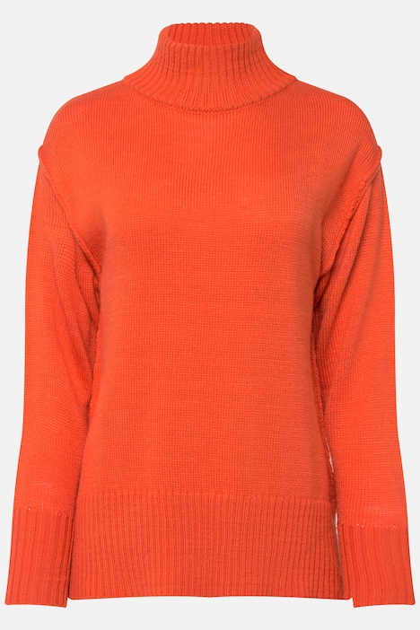 Pullover, Wollmix, Stehkragen, Langarm