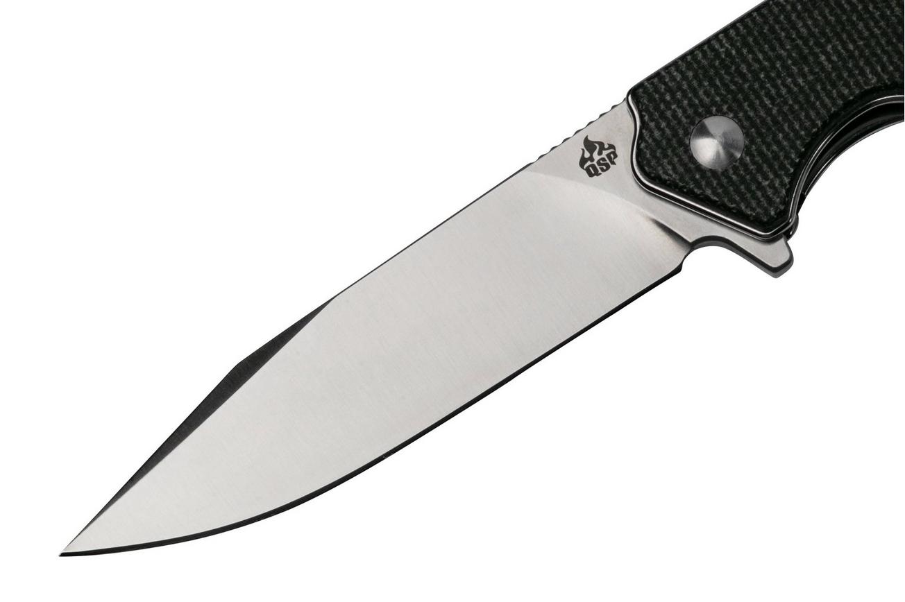 QSP Knife Mamba V2 QS111-G1 Satin, Black Micarta zakmes