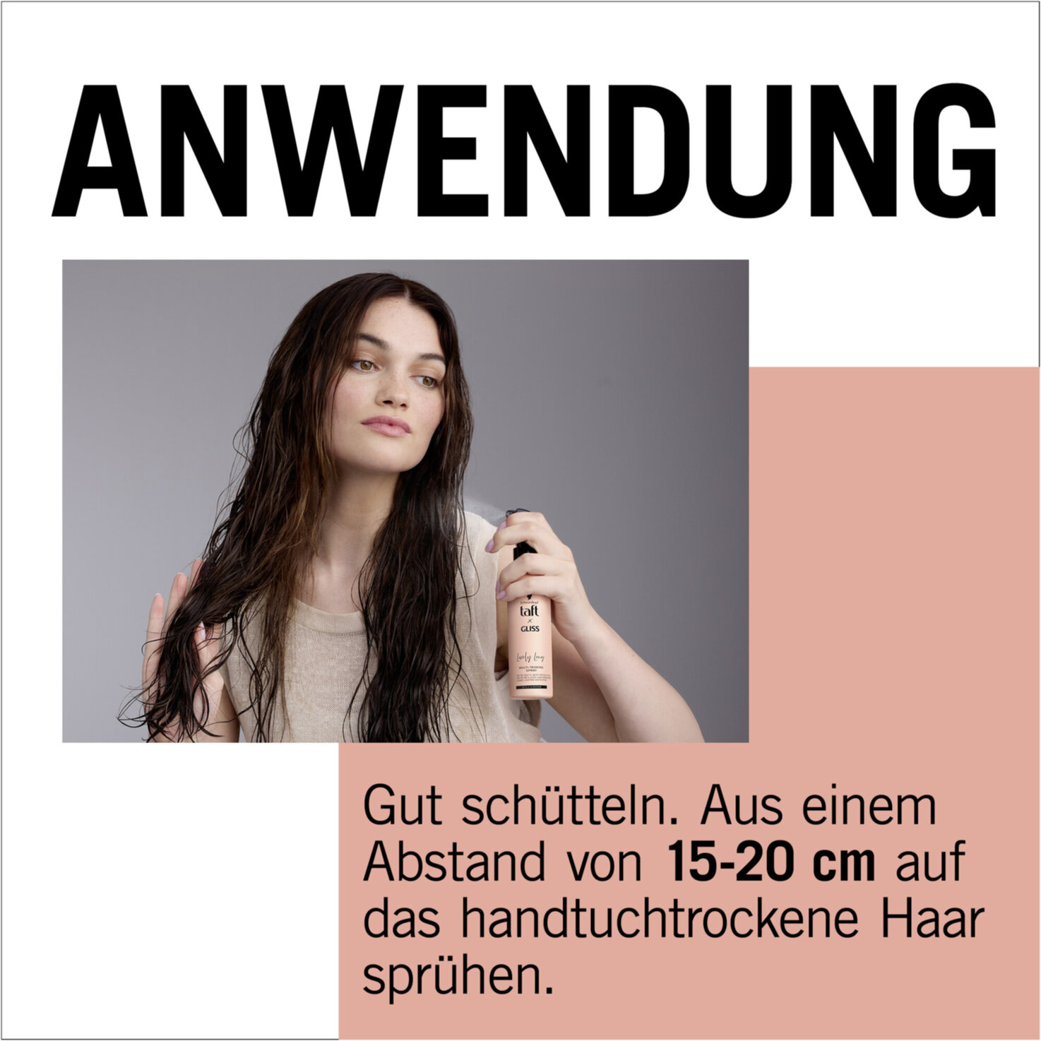 Schwarzkopf Taft Multi-Tasking Hitzeschutz-Spray Taft x Gliss Lovely Long