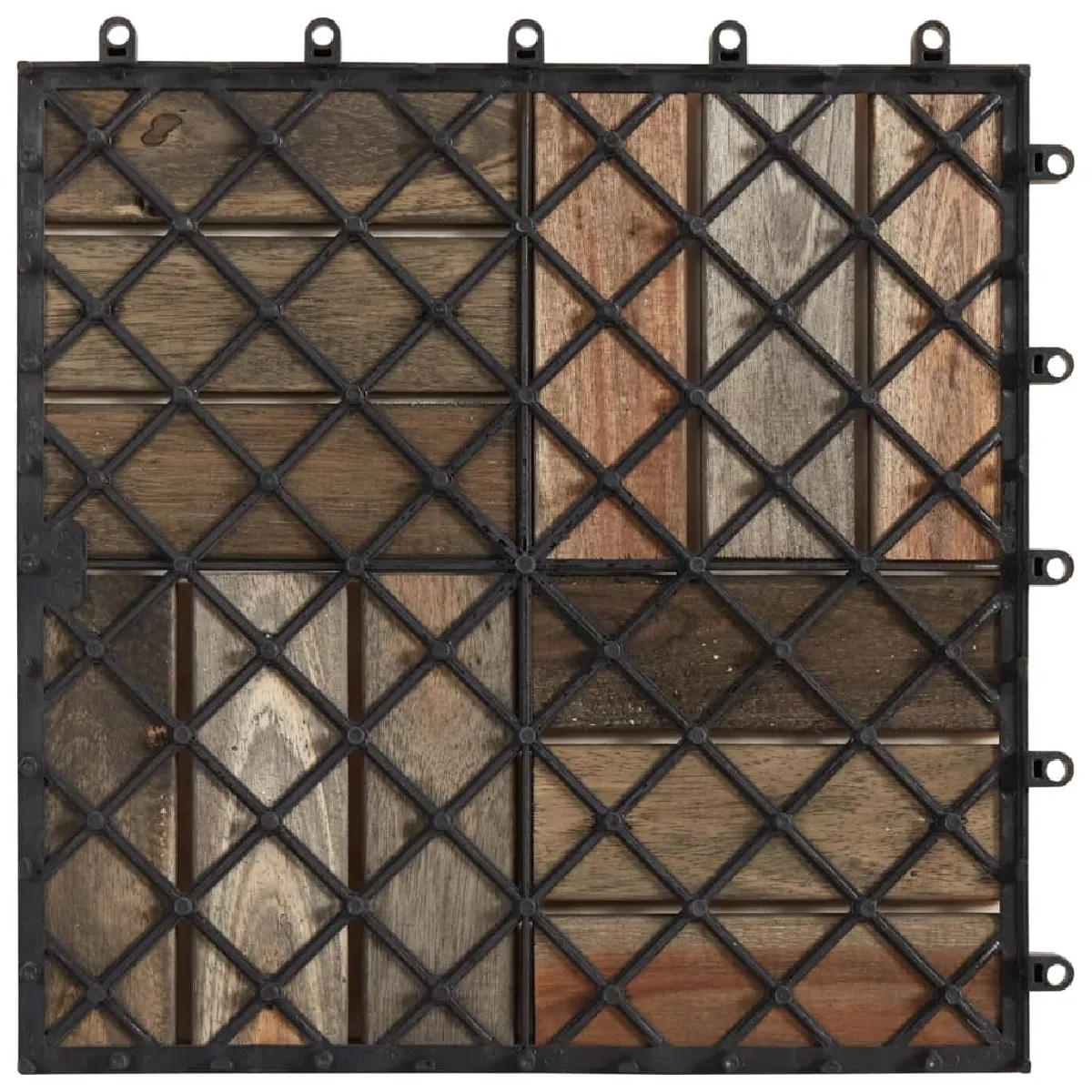 vidaXL - Carreaux de terrasse 30x30 cm - Délavage gris