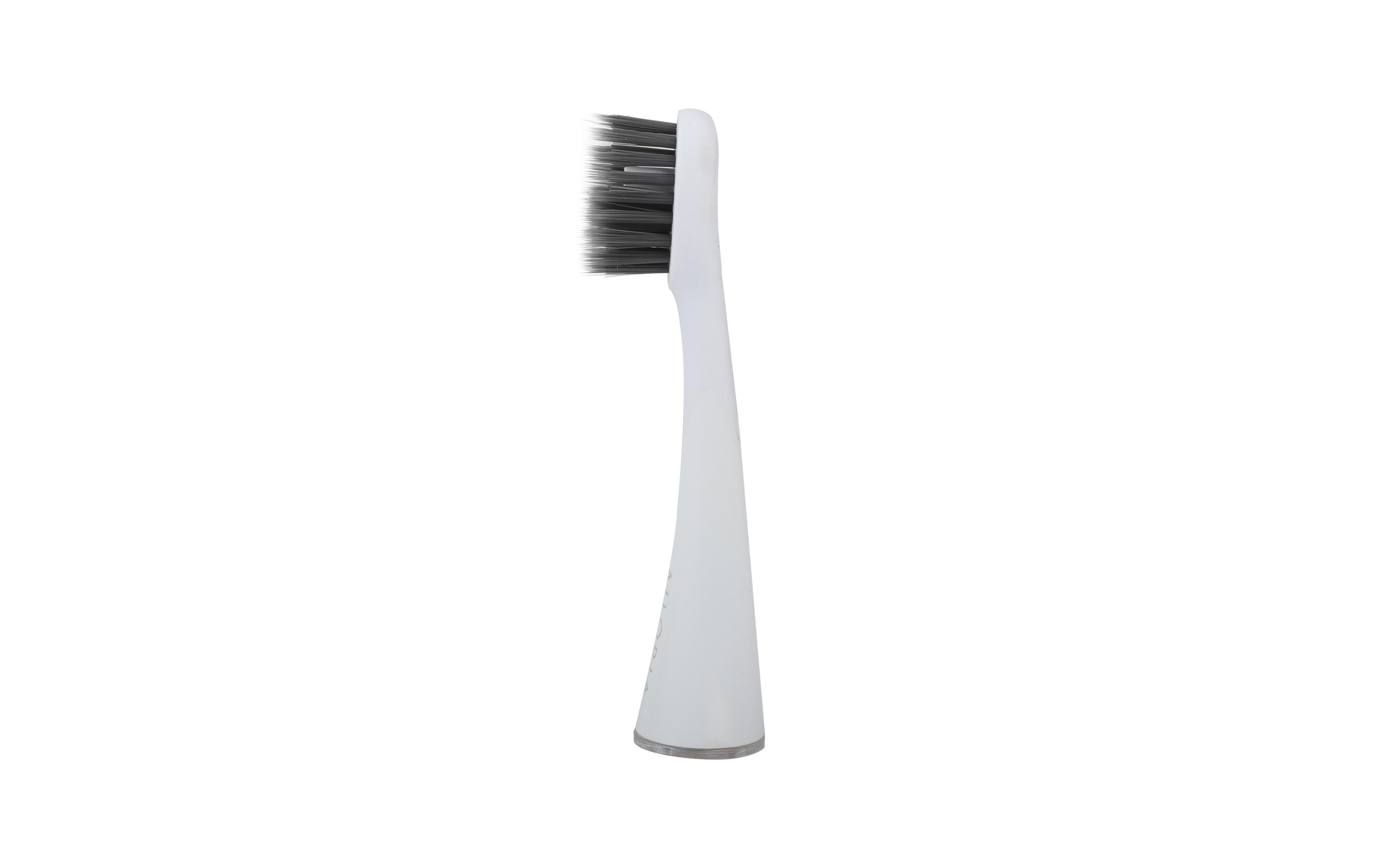 Zahnbürstenkopf Shine Bright Charcoal Weiss, 6 StückErsatz-Bürstenköpfe