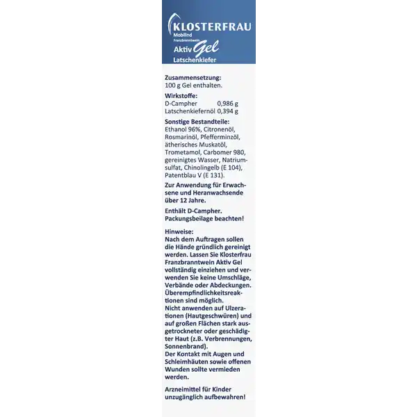 Franzbranntwein Aktiv Gel Latschenkiefer