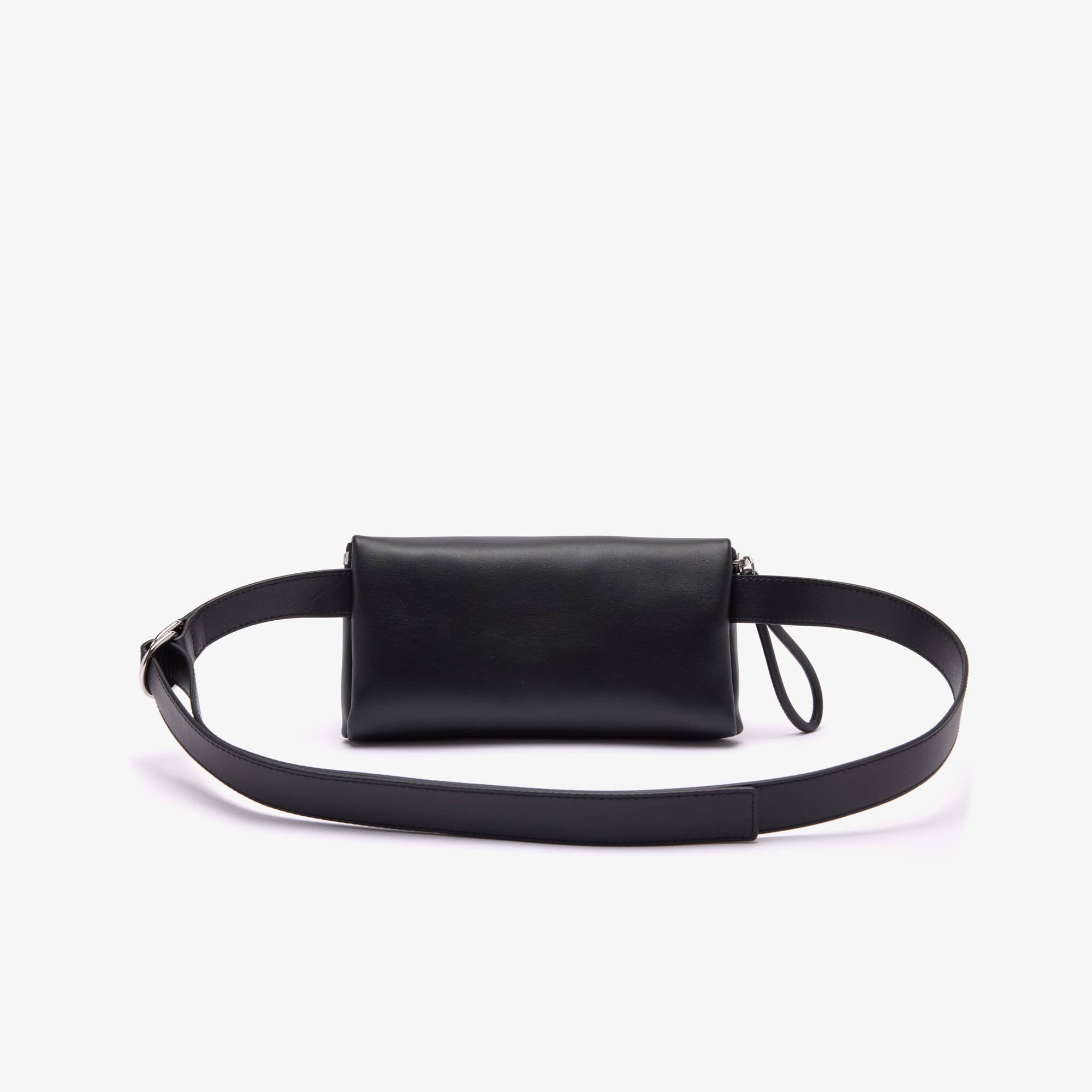Pochette façon banane en cuir Sacs banane - Noir - Lacoste - Unisex