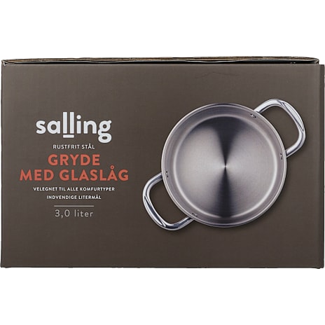 Salling gryde i rustfrit stål 3,0 L
