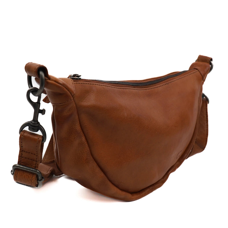 Bear Design Crossbody Tas Toon Cognac