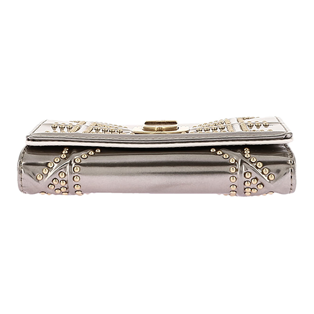 Dior Portefeuille en Cuir Clous doré - Très bon état - L.13 cm