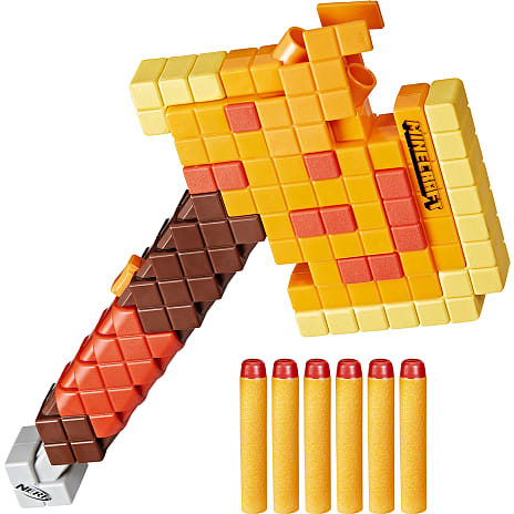Nerf Minecraft Firebrand-økse blaster med 6 pile