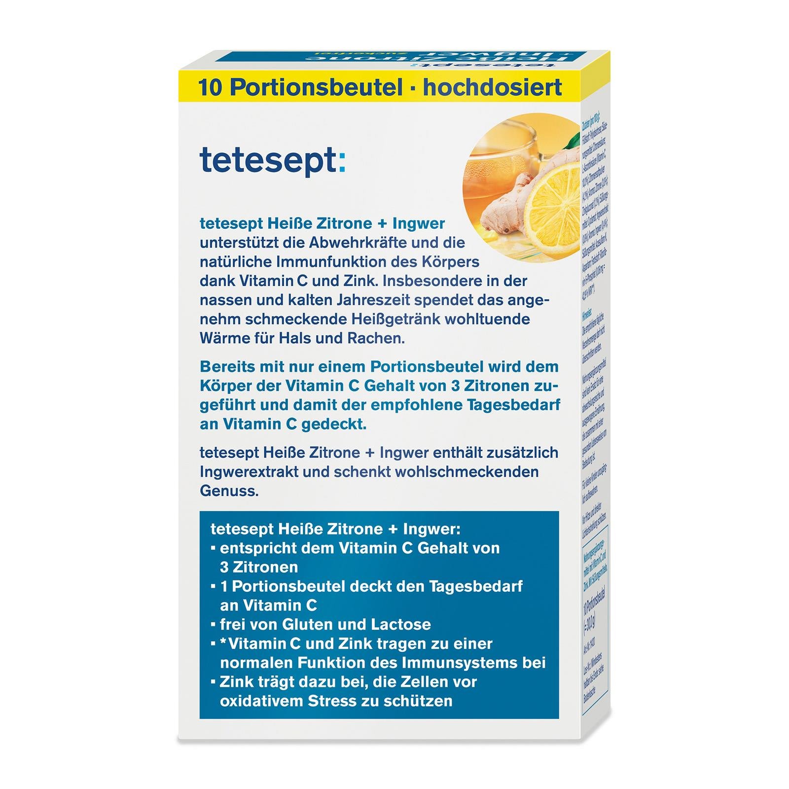 Tetesept heisse Zitrone mit Ingwer