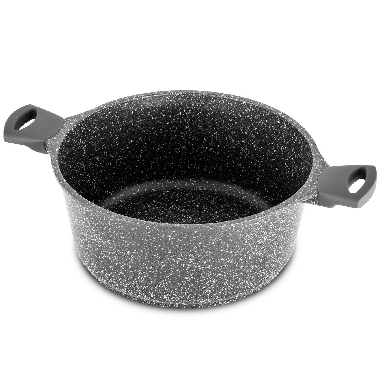 Kitchencook Faitout fonte d'aluminium induction effet pierre icone ft28tfi gris