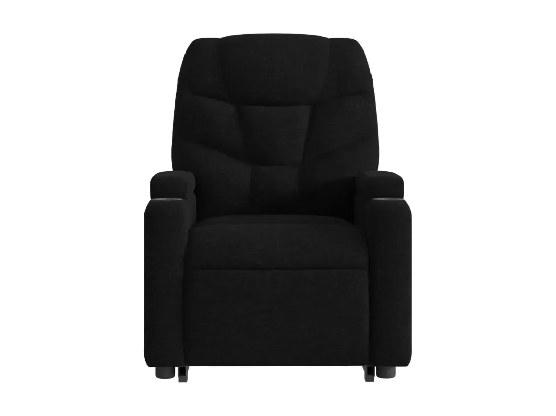 Fauteuil inclinable massant électrique Noir Tissu
