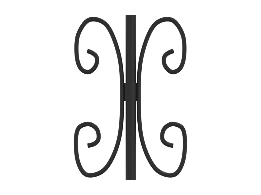 Portail et sommet de lance Noir 305x151 cm Acier enduit poudre