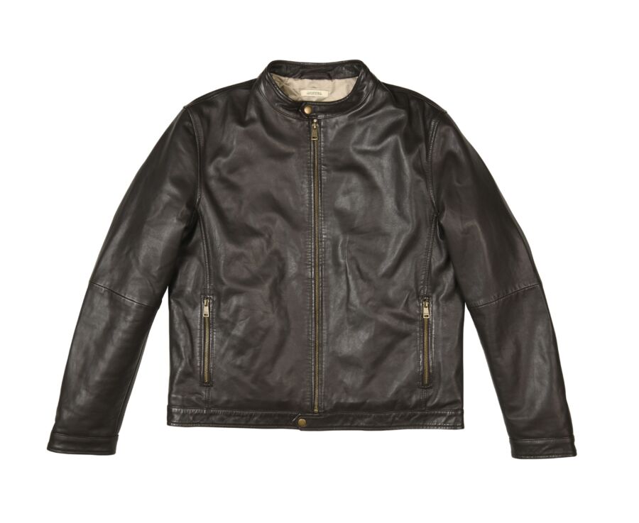 Blouson cuir homme Chocolat - CARTER