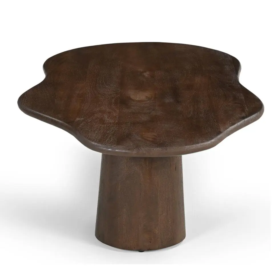 Salontafel Organisch 120cm - Donkerbruin Mangohout - Jessie