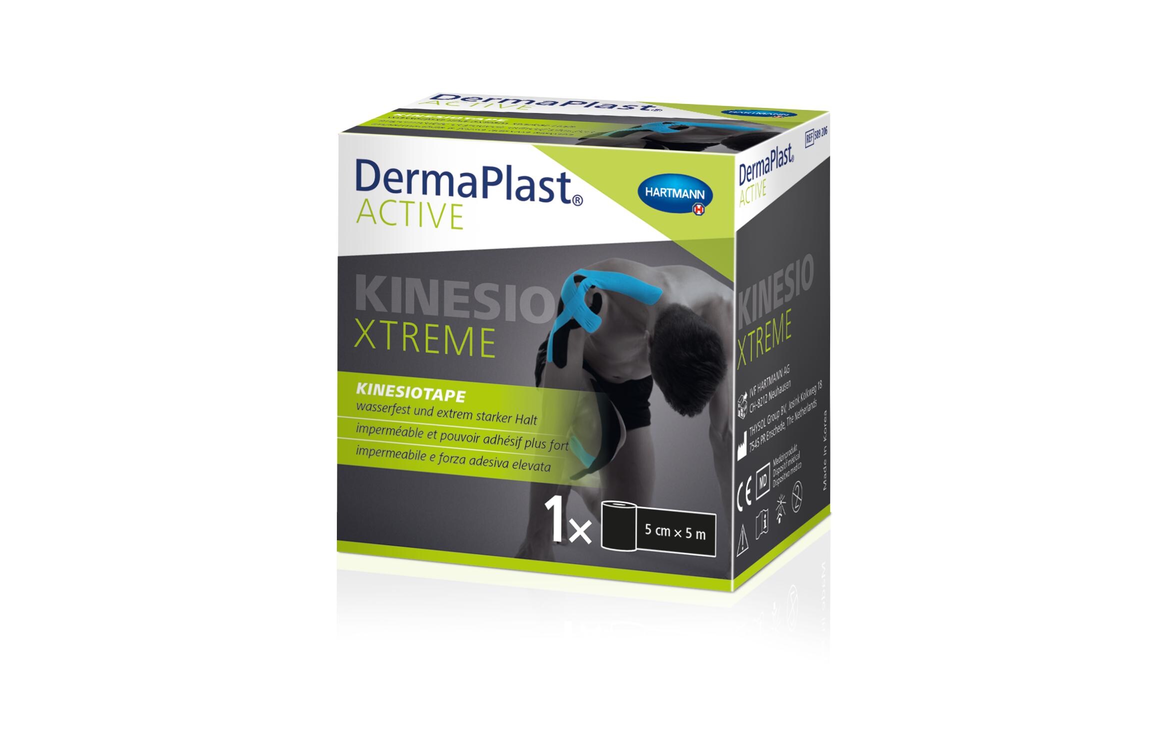 Active Kinesiotape XTREME schwarz, 5 cm x 5 mDas robuste und extrem stark haftende Kinesiotape für Sportbegeisterte