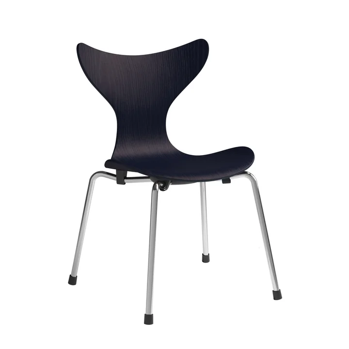 Fritz Hansen - Lily Kinderstuhl, Chrom / midnight blue