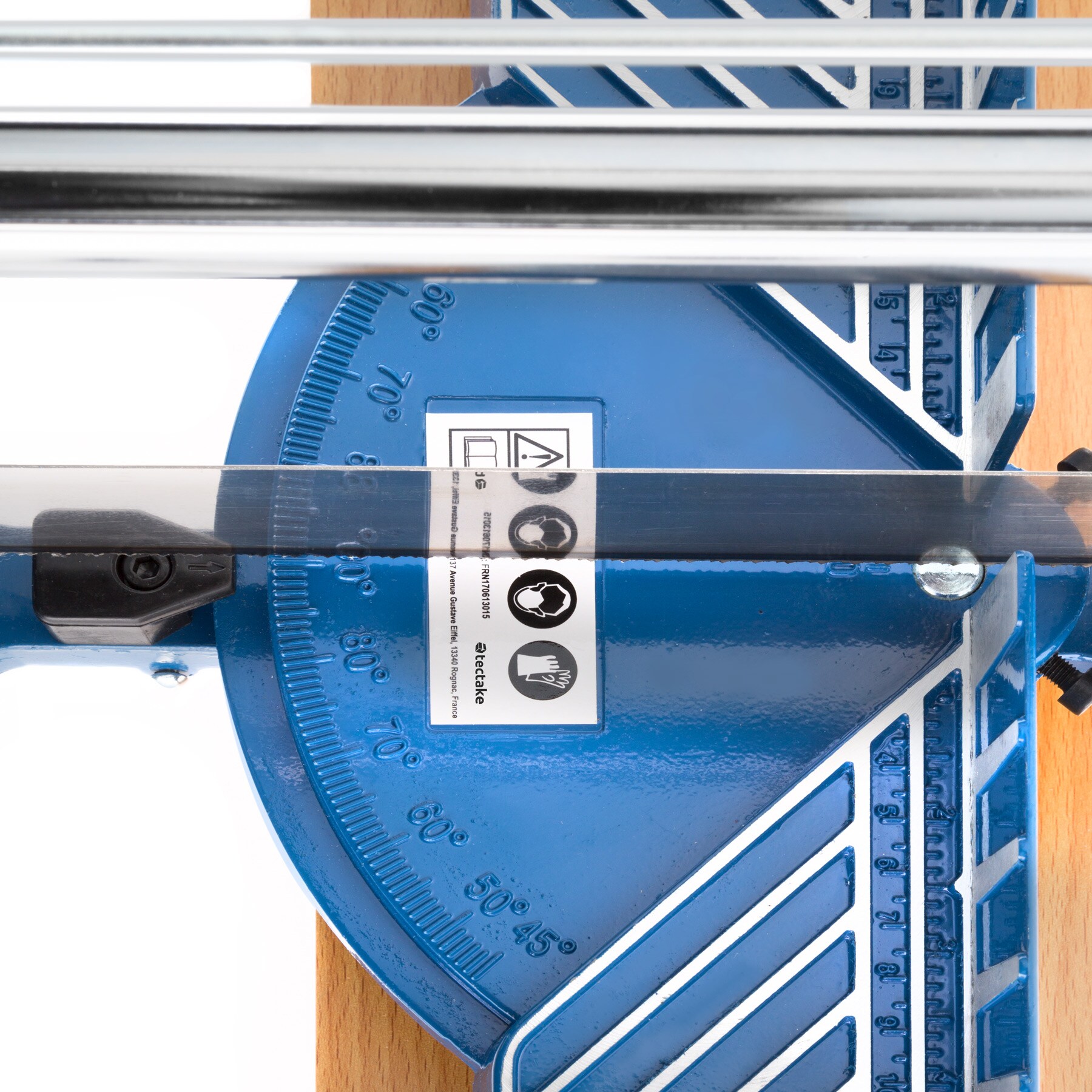 tectake® Gehrungssäge, Klingenlänge 550 mm, 11 Schnittwinkel, für Holz, Kunststoff und Aluminium