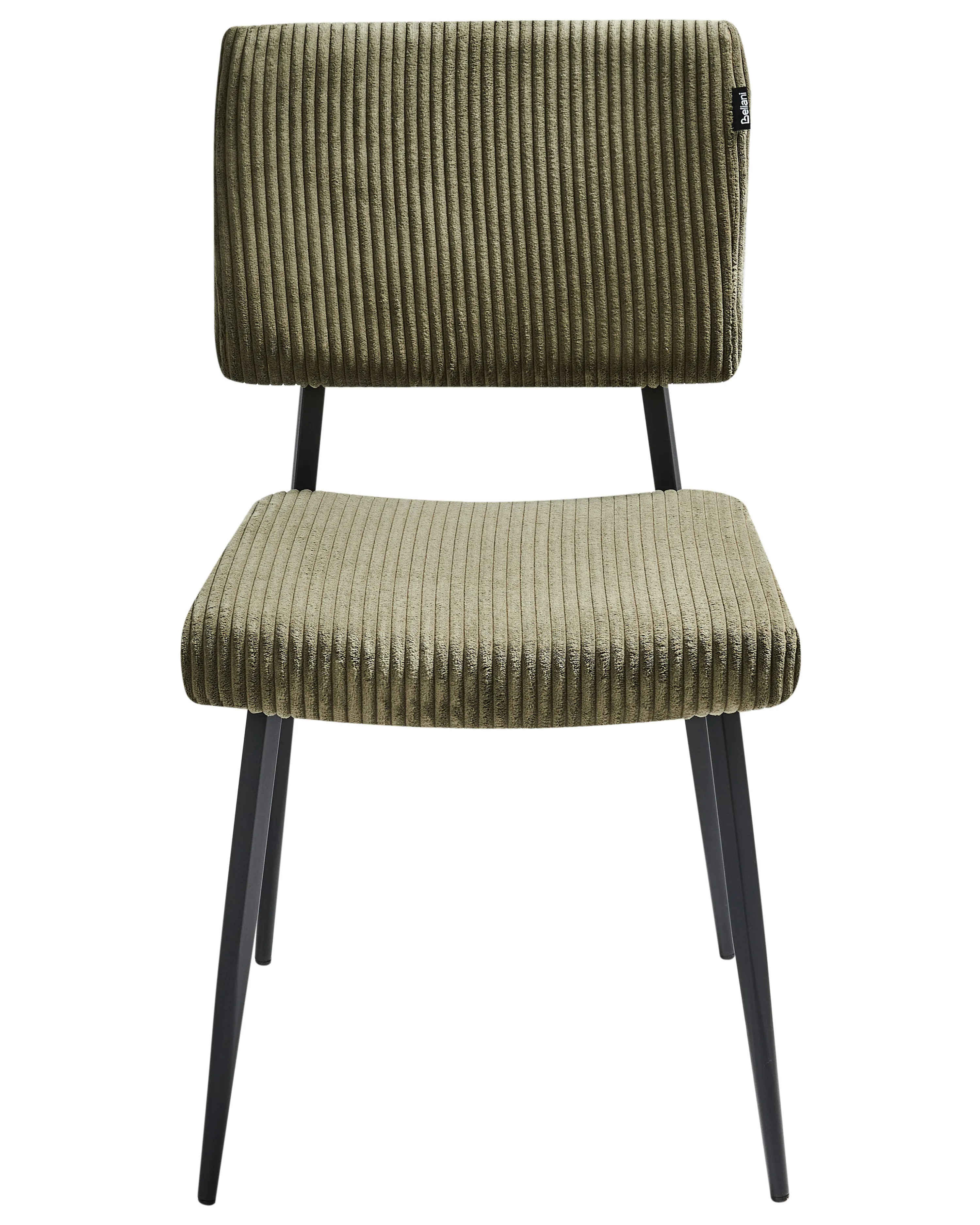 Set van 2 eetkamerstoelen STURGIS Corduroy Olijfgroen